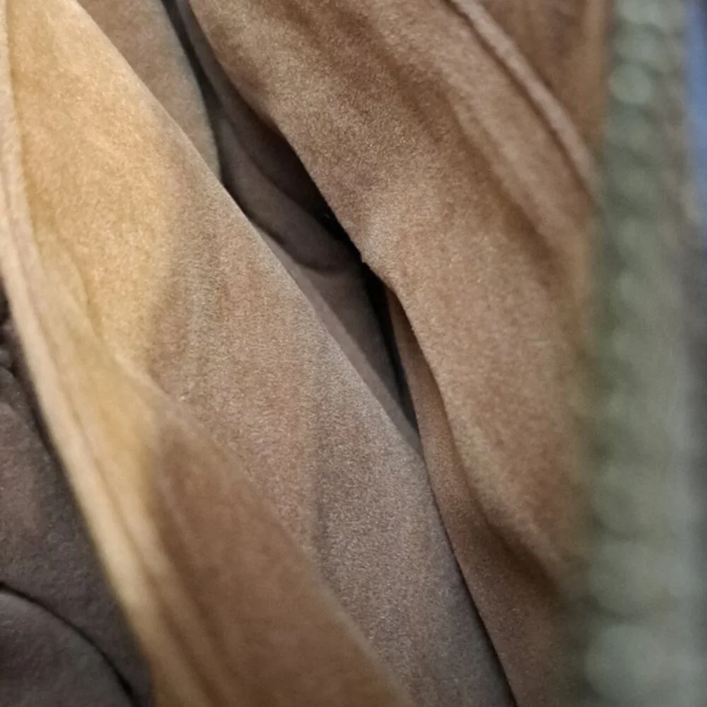 Hand Painted Floral Leather Bag Purse Vintage Zip Top Satchel - Picture 5 of 16